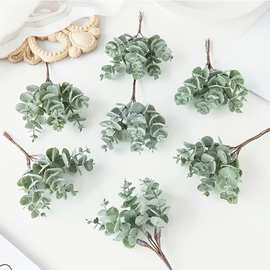 厂家直供金钱叶仿真饰品配件 塑胶草zakka花环胸花墙花装饰材料