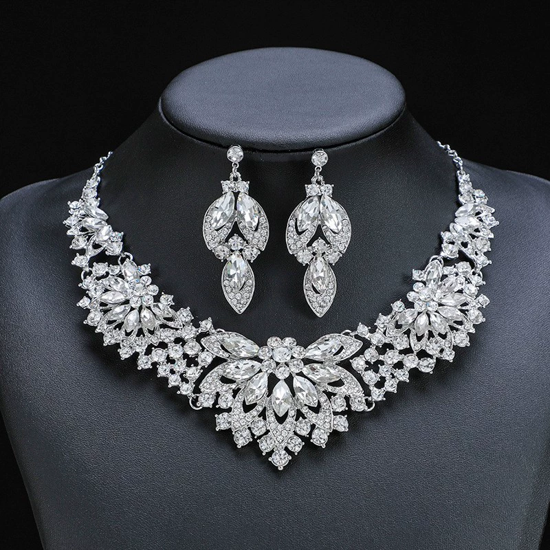 Ретро ожерелье, цепь, набор, украшение для невесты, европейский стиль, цветочный