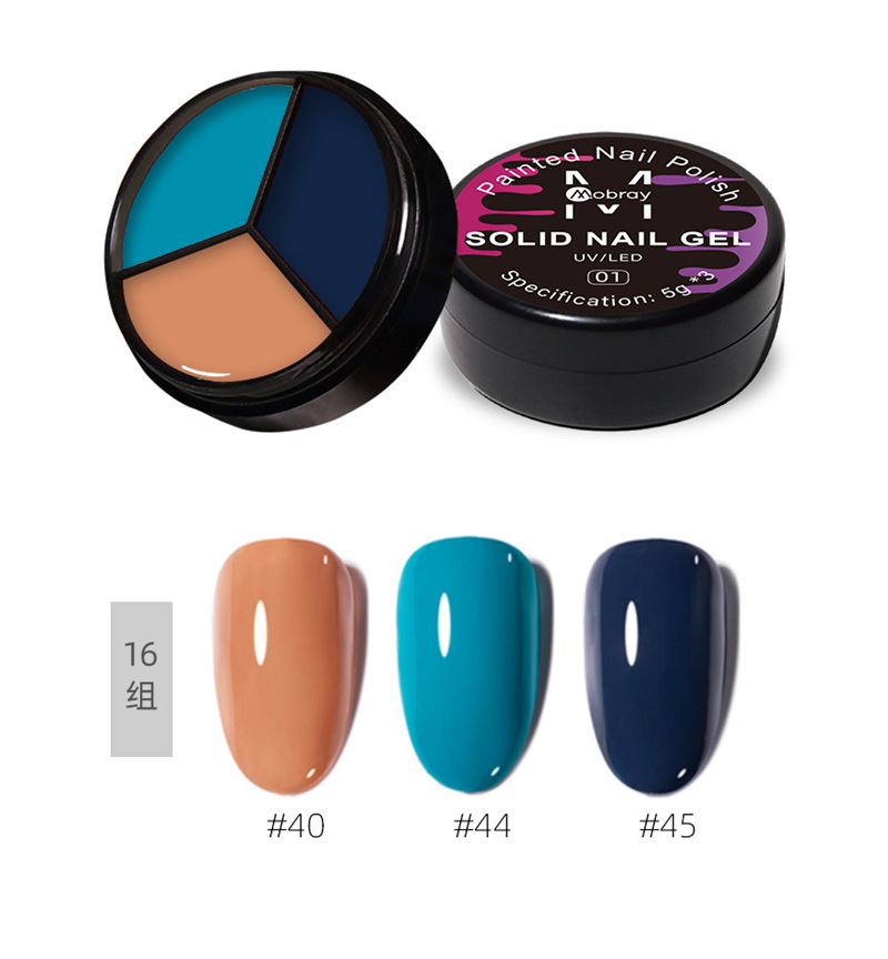 Internet celebridad nueva manicura de tres colores sólido esmalte de uñas gel relleno japonés crema de leche sólida color sólido lentejuelas esmalte de uñas gel