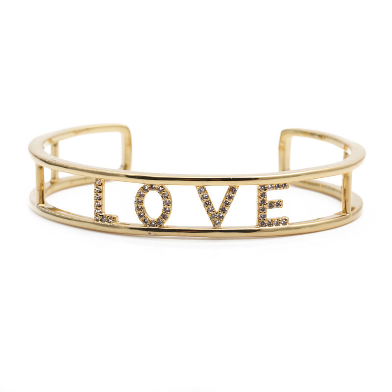 Pulsera de moda europea y americana simple estrella en forma de corazón pulsera hip hop metal punk estilo amor pulsera abierta joyería