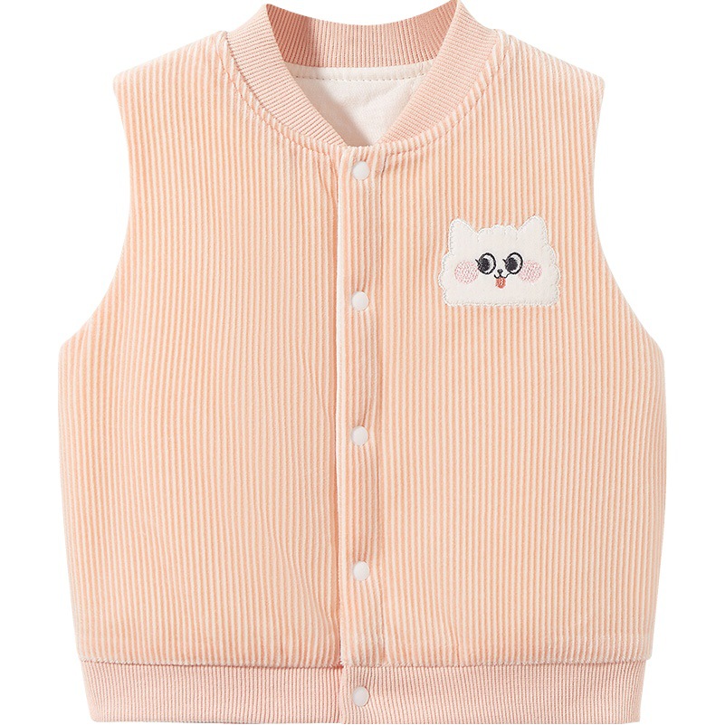 Bebé chaleco otoño e invierno bebé delgado acolchado espesado pequeño chaleco niños y niñas desgaste exterior chaleco cálido chaleco de los niños