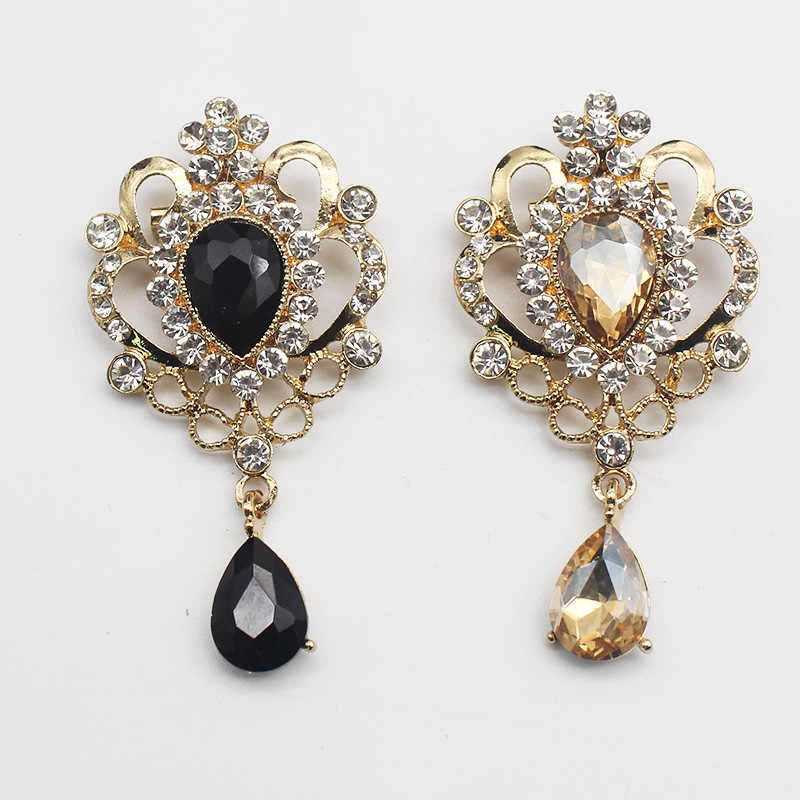 Simple Style Style Simple Style Pin Water Droplets Alloy Inlay Rhinestones Unisex Brooches