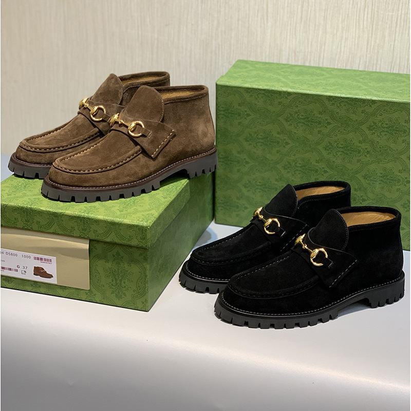 Autumn 2024 New Women's Shoes Leather Round Toe Thick Heel Thick Bottom Platform Bottom Fashionable All-match Casual Comfortable Naked Boots Autumn 2024 New Women's Shoes Leather Round Toe Thick Heel Thick Bottom Platform Bottom Fashionable All-match Casual Comfortable Naked Boots
