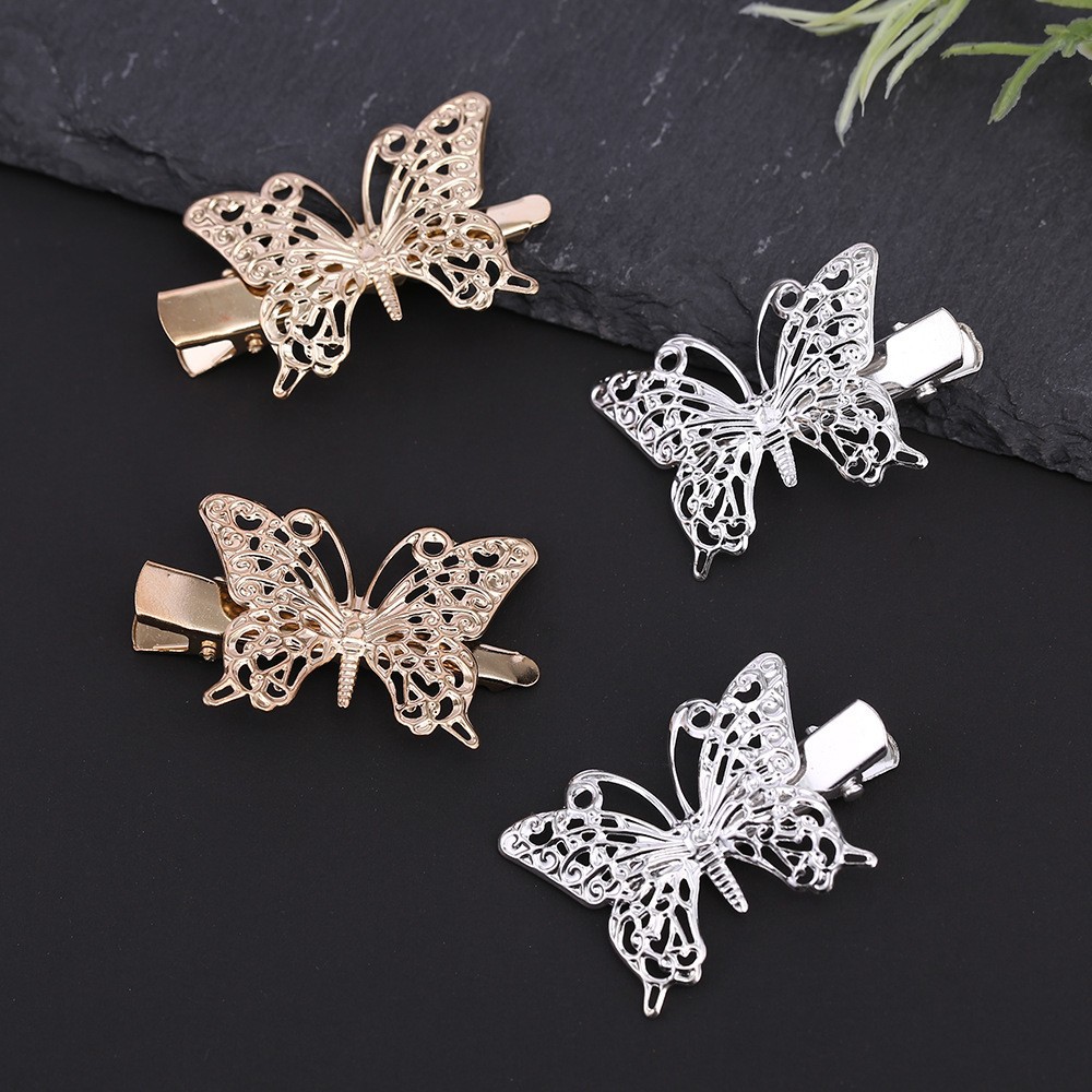 Cross-border European American Vintage Butterfly Clip For Women, Exquisite And High-end Metal Barrette Hair Accessory_voghion.com