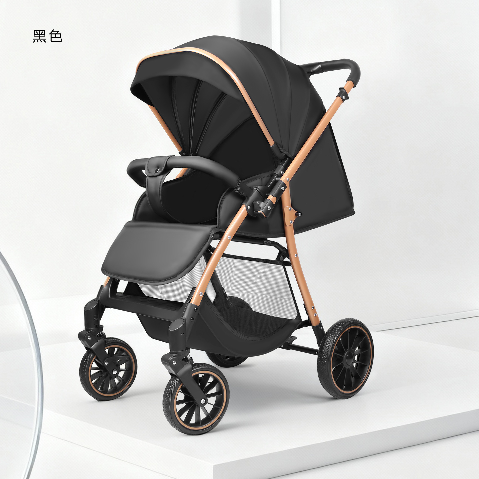 Cochecito de bebé puede sentarse y mentir cochecito ligero cochecito plegable portátil de dos vías implementación cochecito de bebé