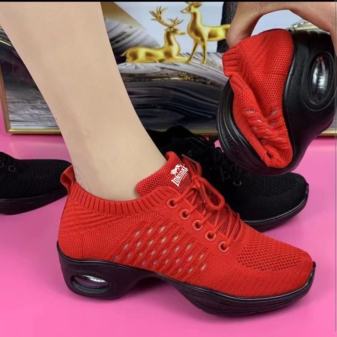 Zapatos de baile zapatos de baile para adultos de suela suave para mujer zapatos de baile cuadrado para mujer Four Seasons Modern Aeróbic Net Nuevo