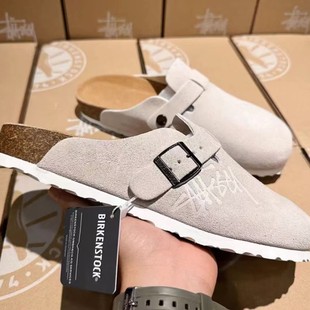 Birkenstock Co-Branded Super Soft Summer Outer Wear Half-Pack Fashionable, Comfortable and Wear-Resistant Thick-Soled Cork Birkenstock Cross-Border Pure Original Slippers