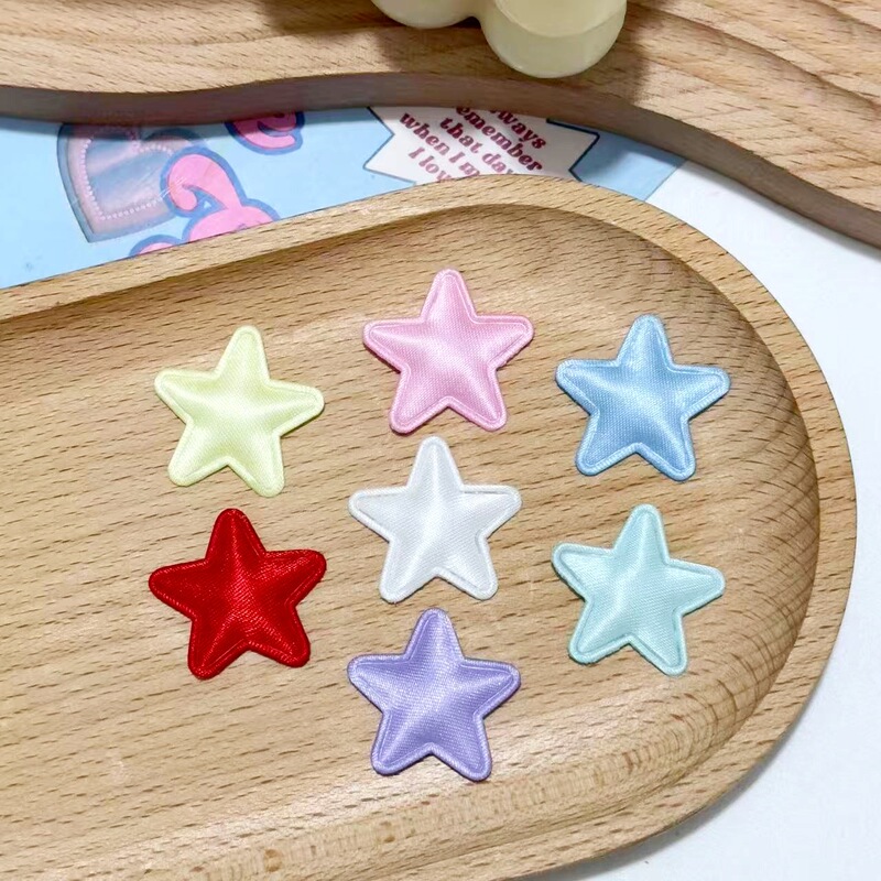 Fresh Satin Multi-Color Five-Pointed Star Accessories DIY Handmade Kidsren's Hairpins Bar Holder Toys Decorative Accessories Wholesale