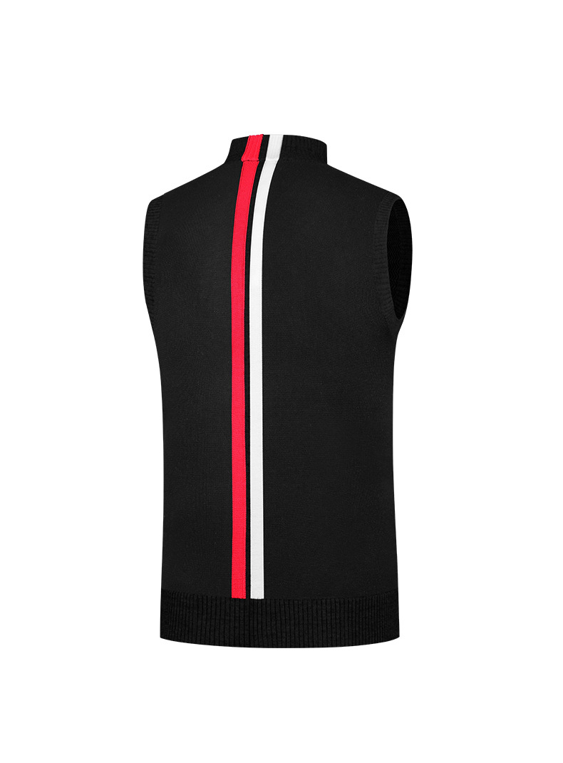 Áo vest len nam cổ đứng PGM – ấm áp mùa thu đông — YF501-màu xám, YF501-Đen, YF501-màu trắng chi tiết 15