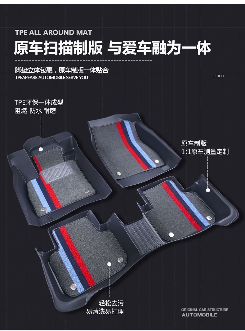Floor Mats for GAC Aion Yplus Aion S TPE Car Foot Mats