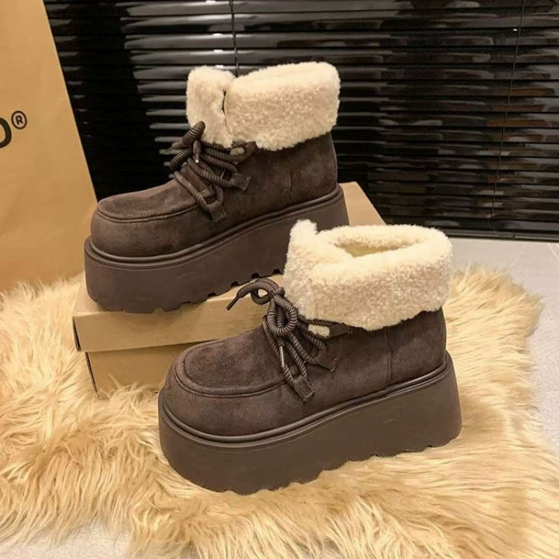 Keep warm non-slip ski winter low boots platform, wholesale