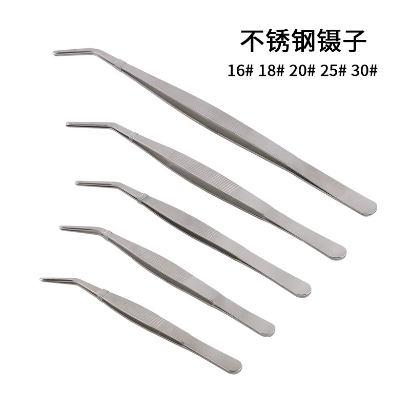Пинцет из нержавеющей стали Локоть Тонкоострый Пинцет Птичье гнездо Сбор волос Зажим для прыщей Мясные инструменты Посадочный костюм