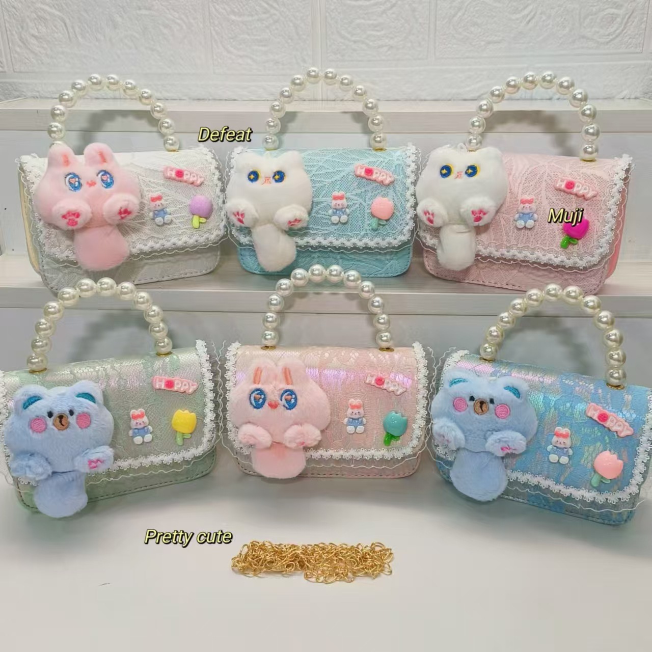 Bolso de perlas bolso de mochila bolso accesorios bolso de gato bolso de niños bolso de cadena bolso cuadrado bolso de Año Nuevo billetera para chicas