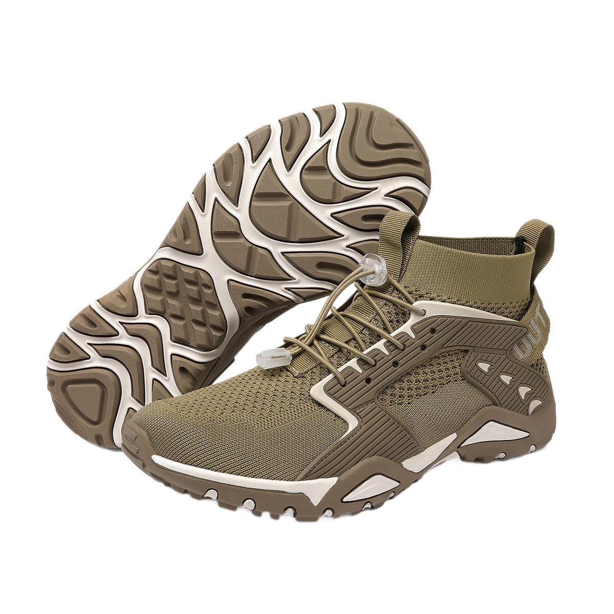 Cross-border outdoor hiking shoes for men and women, breathable and wear-resistant climbing and trail running shoes with mesh fabric