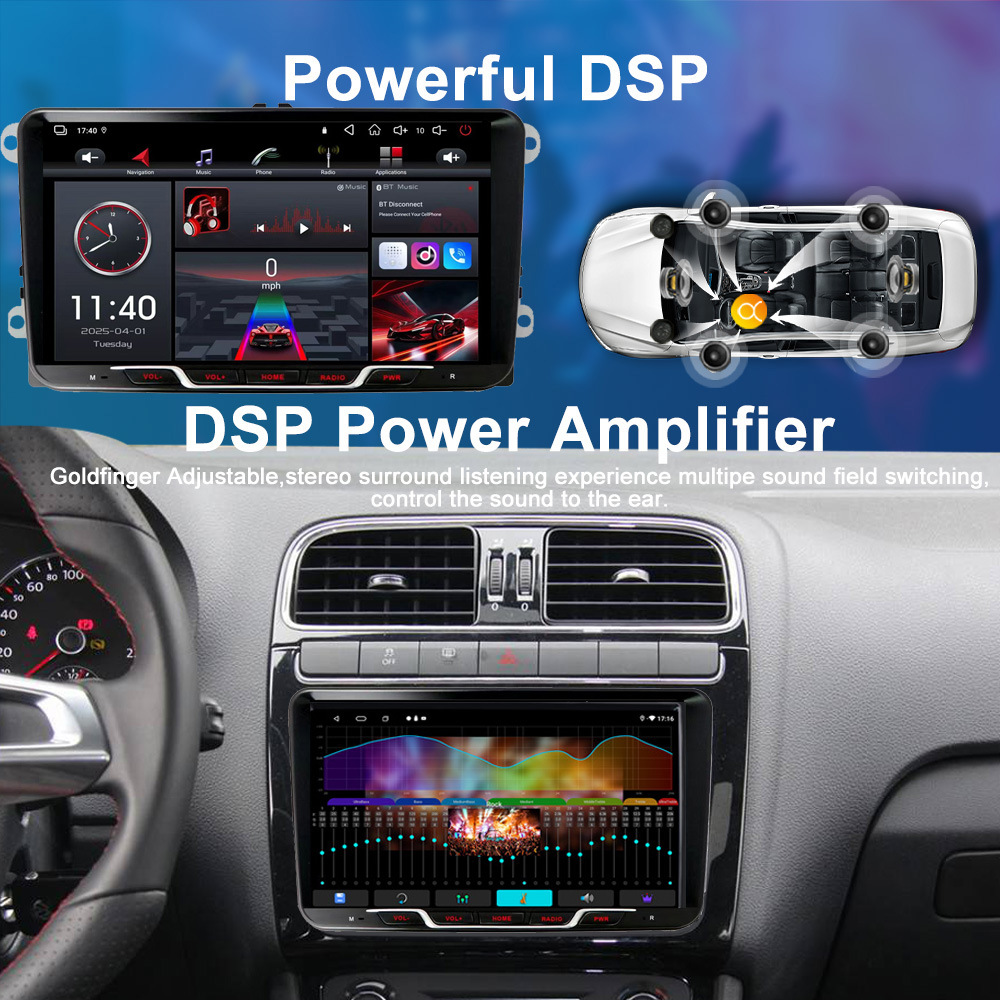 Cross-Border Applicable 9inch Volkswagen T5 Multivan 15-19 Carplay Navigation Reversing Image All-In-One Machine
