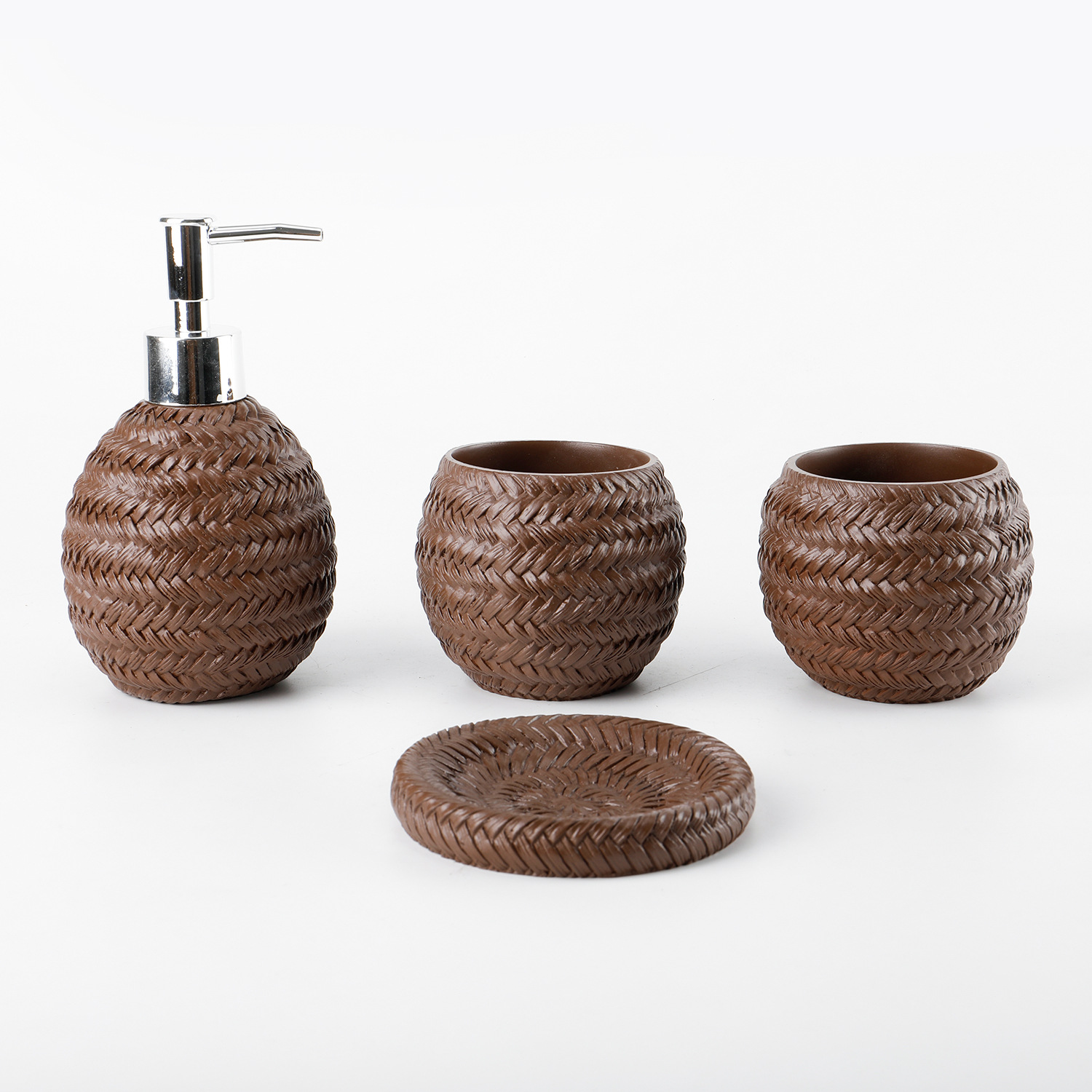 Venta caliente transfronteriza Juego de baño de resina para el hogar nórdico Botella de desinfectante de manos con patrón de mármol Juego de lavado de baño de cuatro piezas