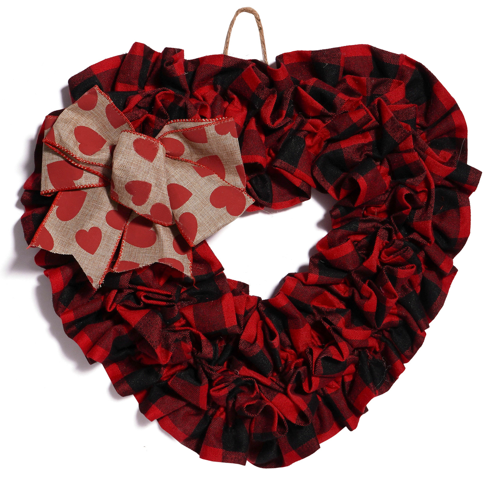 Nuevos productos transfronterizos del día de San Valentín tela de amor guirlanda de flores atmósfera roja boda creativa amor hogar decoración colgante de puerta