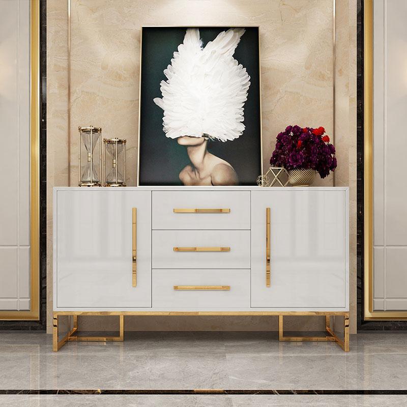 Light Luxury Sideboard, Simple Post-Modern Living Room, Dining Room Sideboard, Painted Tea Cabinet, Multi-Functional Storage Cabinet, Entrance Cabinet