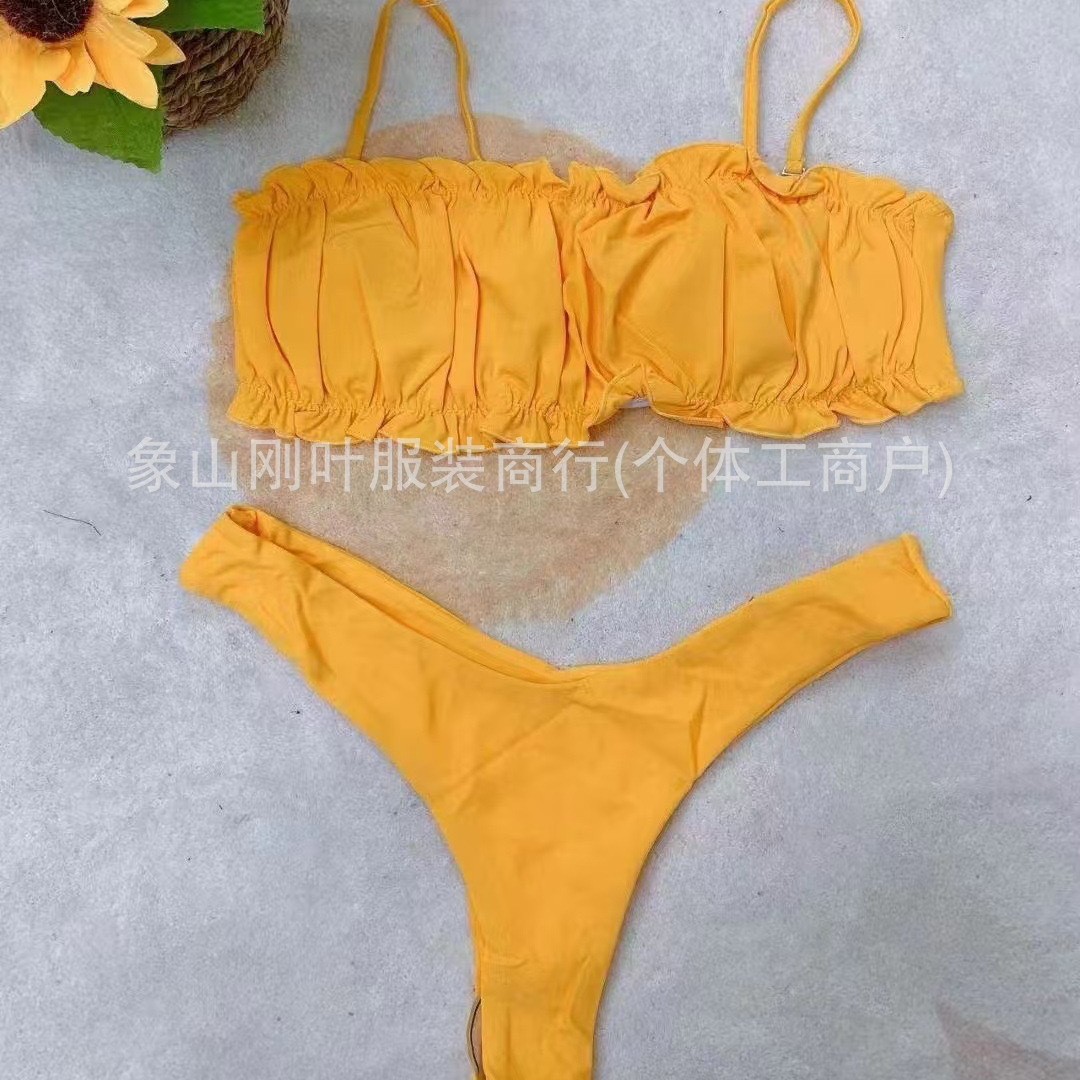 Marca europea y americana transfronteriza trajes de baño sexy tipo split bikini trajes de baño misceláneos trajes de baño de tres puntos