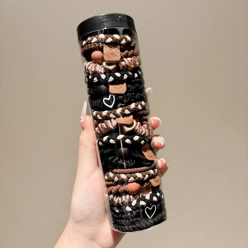 Corda de cabello gruesa de alta elasticidad para mujeres no lastiman el cabello anillo de cabello de alta cola de caballo banda de goma de cabello para adultos