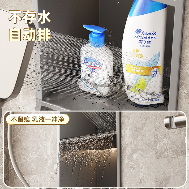 Tabique de gabinete de nicho de acero inoxidable transfronterizo Pantalla de pared de fondo de TV de metal Estante de baño integrado