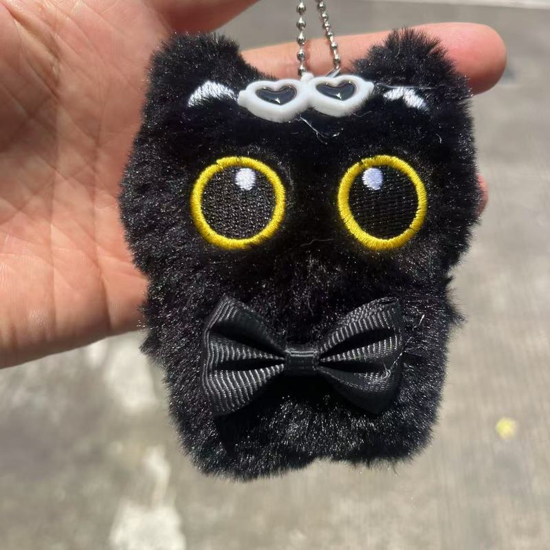 きしむ漫画猫家族ぬいぐるみキーホルダー小さな鼻猫ペンダントスクールバッグ人形ペンダントギフトトレンド|undefined