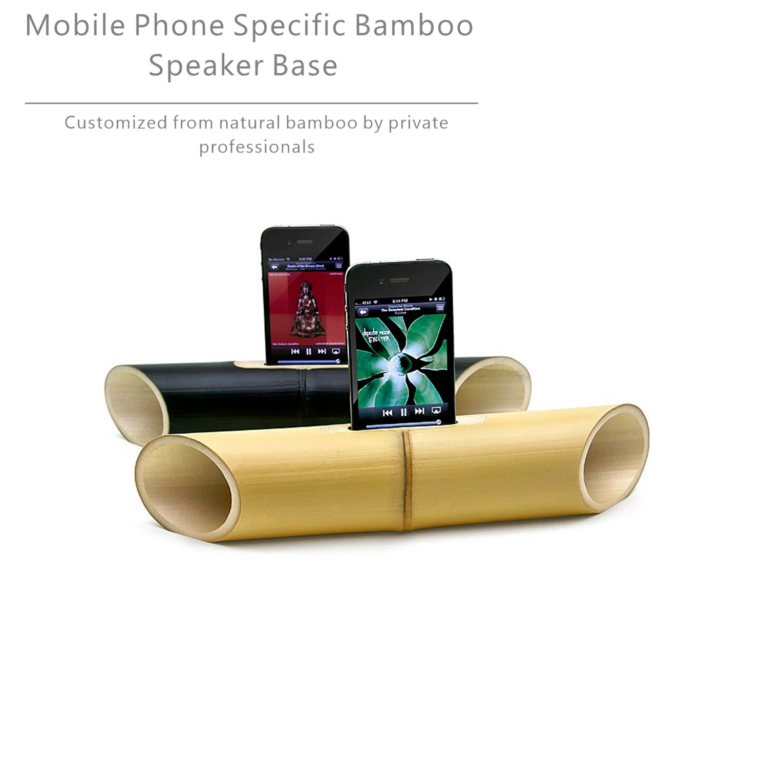 Бамбуковый динамик для мобильного телефона, усилитель-динамик специально для iPhone, подставка для мобильного телефона, креативная персонализация подарков, трансграничная торговля
