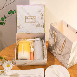 适用乐扣菱纹304不锈钢保温咖啡随行杯可套装节日伴手礼盒套装