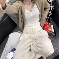 古典的なbi買いだめ純粋なキャンパス感減齢ピットボタン半袖白い底付きtシャツ
