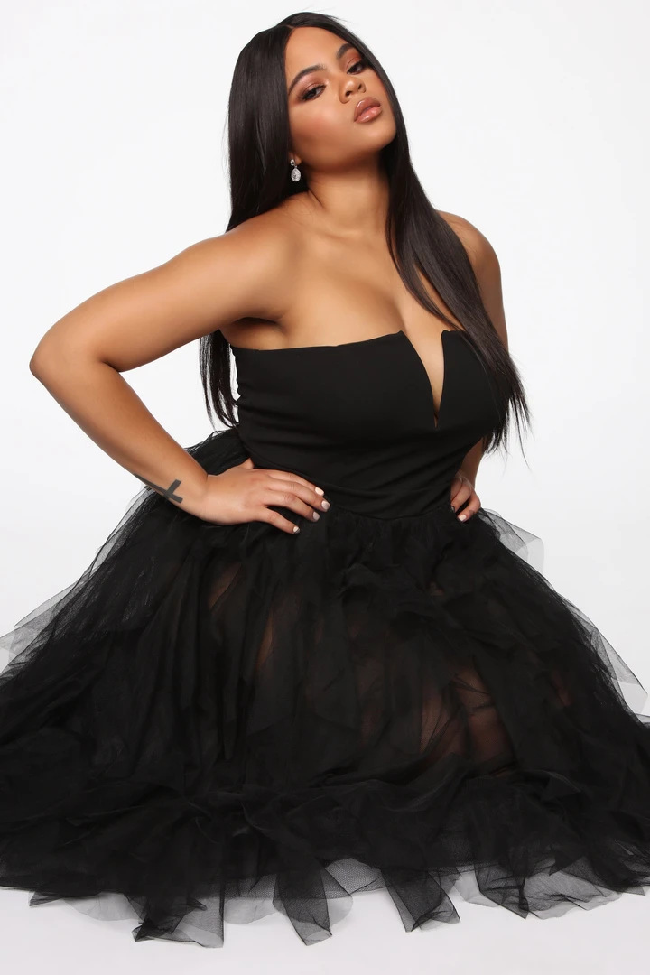2021 Otoño e Invierno Comercio exterior nuevos productos eBay Amazon transfronterizo europeo y americano mujeres gran swing malla tubo superior sexy vestido de noche image 6