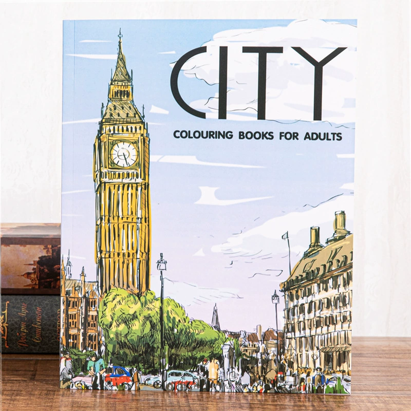 Городские раскраски CIYT City CITY COLORING BOOKS для взрослых ландшафтный эскиз
