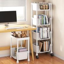 可移动书架置物架儿童玩具收纳架多层家用小推车带轮落地架子储物