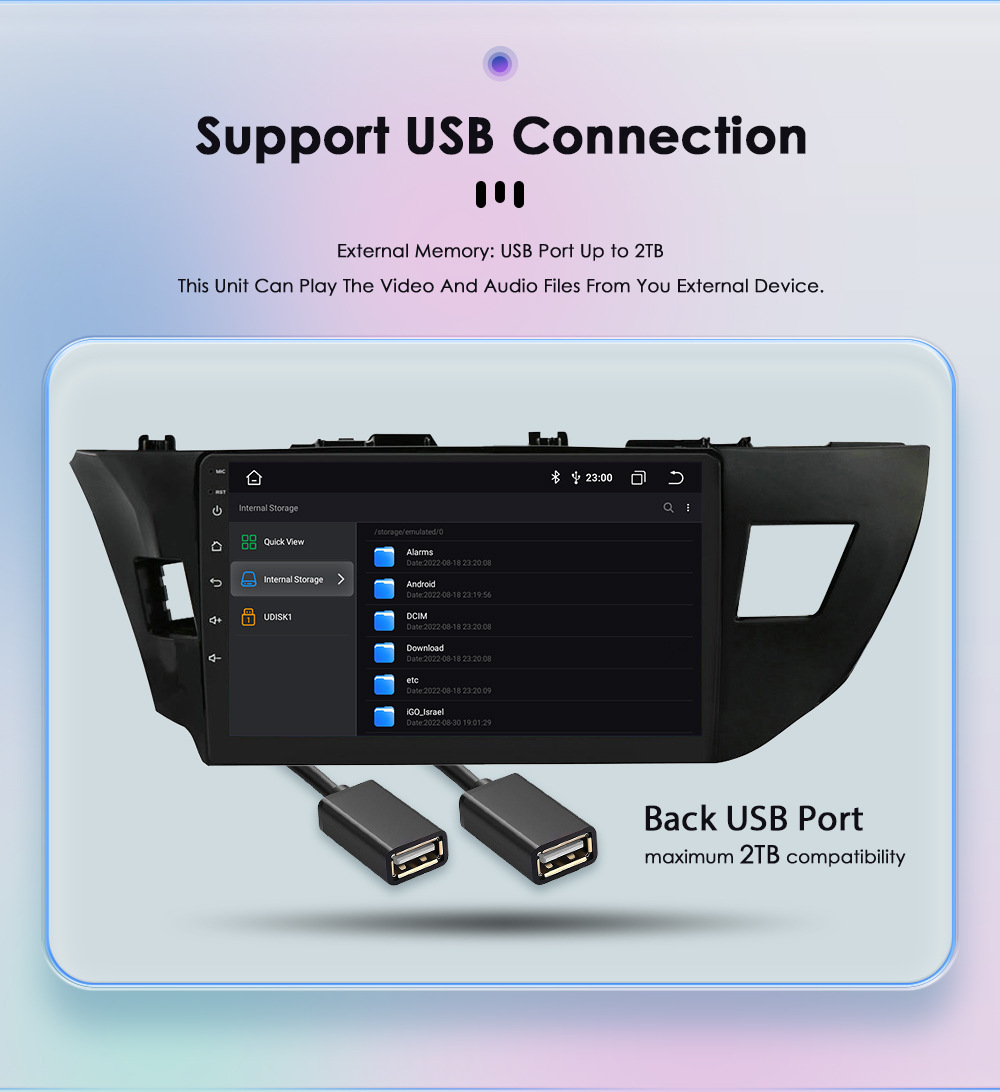 Overseas Android Navigation Is Suitable for 14-16 Toyota Corolla Corolla Car Navigation Gps4G Full Network Communication