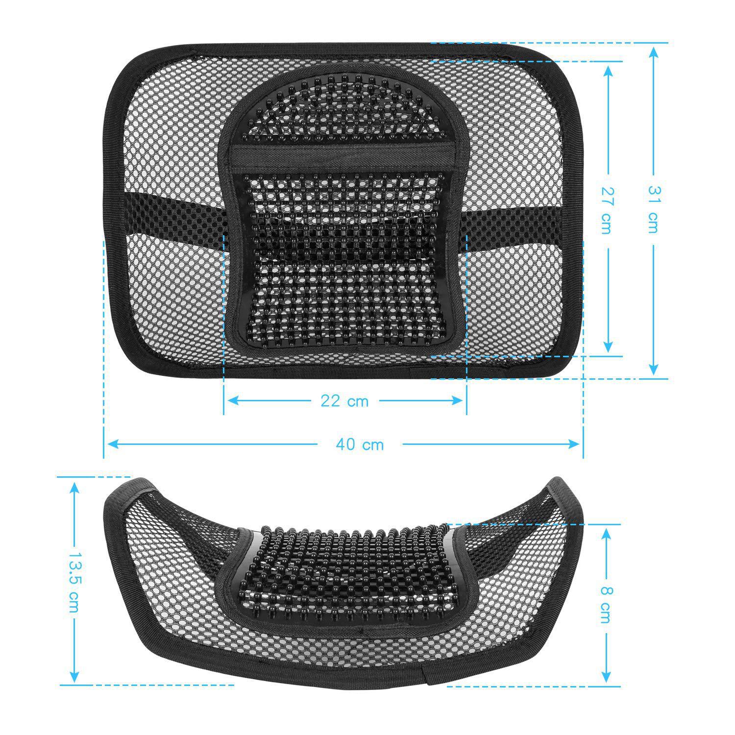 Four Seasons Universal Car Lumbar Support Breathable Waist Support Office Seat Massage Leather Nail Cushion Car Back Support