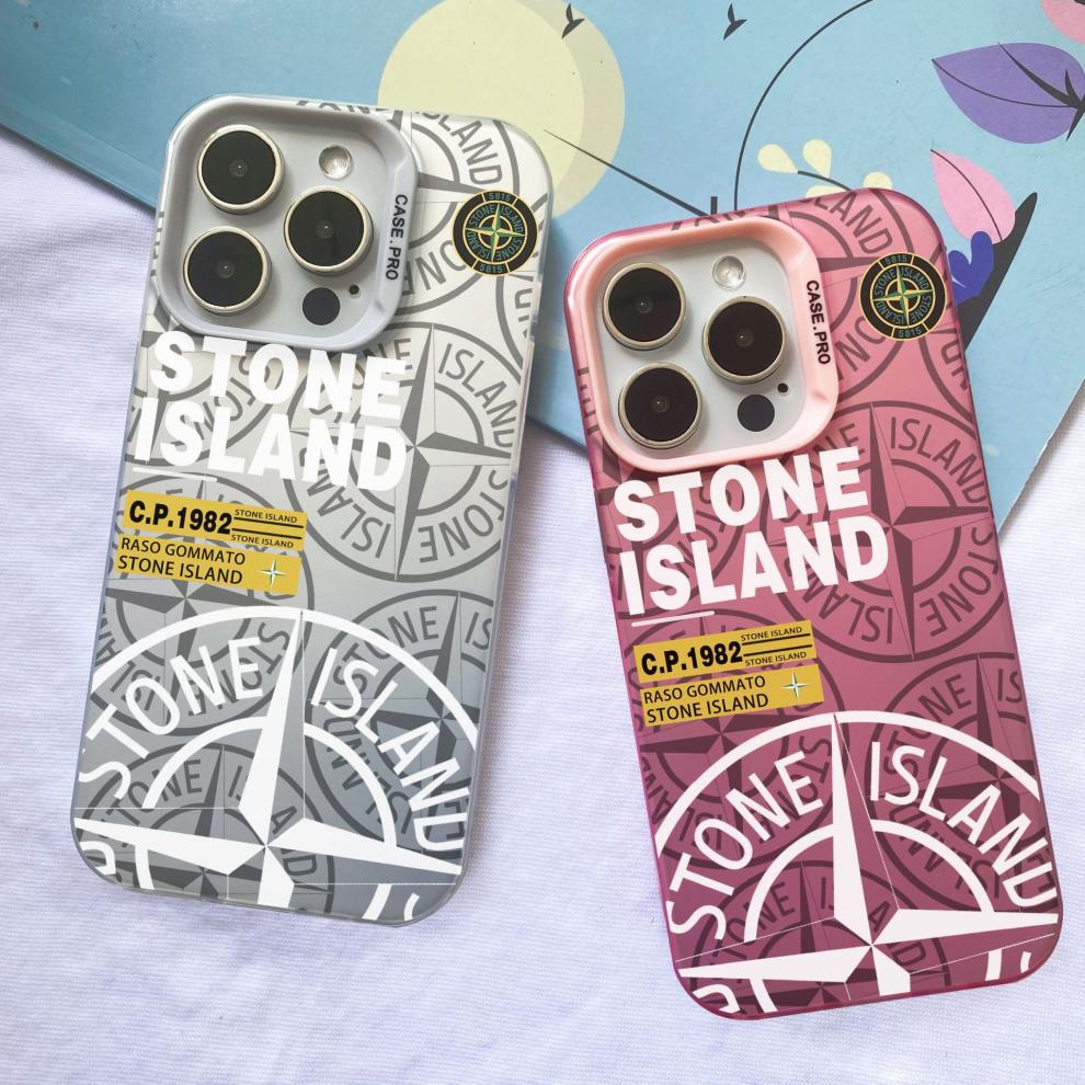 Stone Island Shockproof PC Label IMD Wholesale Mobile Phone case for iPhone 17 16 15 14 Plus 13 12 11 Pro Max case