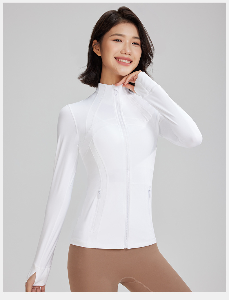 Stand-up Collar Yoga Clothes, Thin High-end Pilates Fitness Top, Fitness Clothes For Women_desvips.com