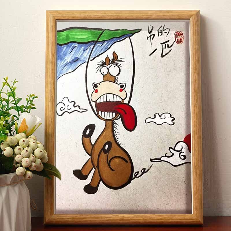 A batch of hanging pictures, photo frames, desktop ornaments, birthday gifts, a donkey hanging funny hanging pictures for boys