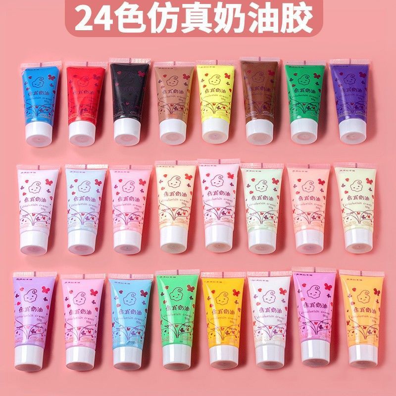 38色の擬似クリームゴム50mlの組み合わせでdiy自作の携帯ケースの筆筒のヘアピンの部品を包装して卸売りします。|undefined