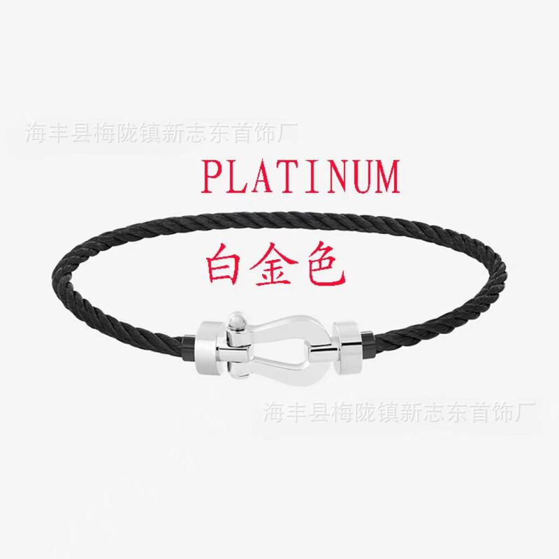 中号马蹄扣费雷德红绳手链情侣款男女本命年转运精工钢丝DIY手绳|undefined