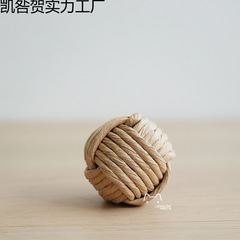 宠物小猫咪自嗨玩具 薄荷球虫瘿果逗猫棒铃铛磨牙纸编织藤球发声