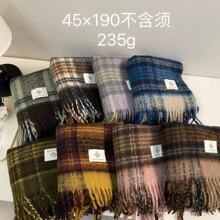 新款复古美拉德围巾女马海毛加厚秋冬季氛围感披肩围巾少女批发
