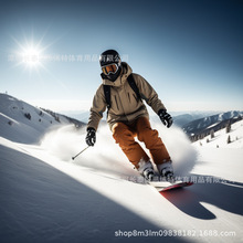 工厂定制男士酷炫单板滑雪板白杨木芯跨境滑雪板雪具套装雪场装备