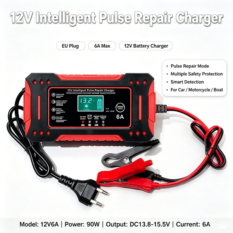 Cross-Border 12V6A Battery Charger, Car Battery Charger, Motorcycle Battery Lead-Acid Battery Charger Cross-Border 12V6A Battery Charger, Car Battery Charger, Motorcycle Battery Lead-Acid Battery Charger