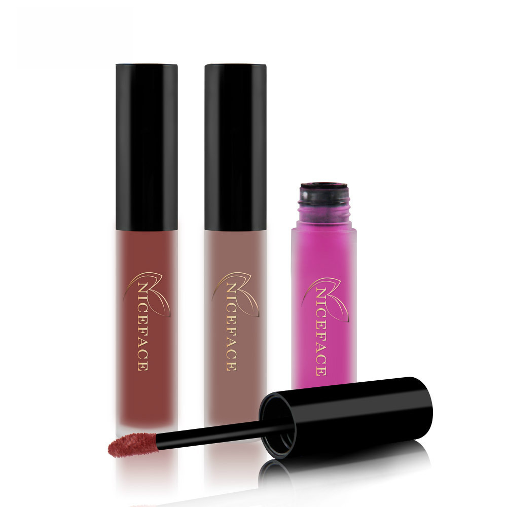 NICEFACE matte Matte Lip Glaze does not fade, does not stain Cup lip gloss non-moisturizing lipstick Orange