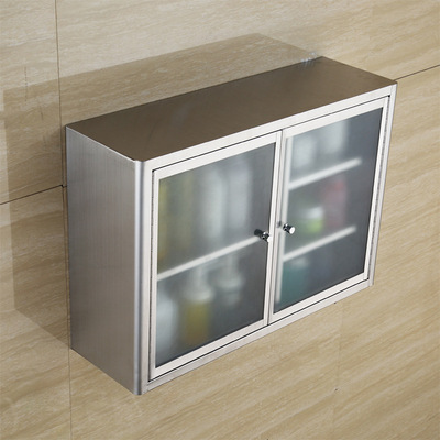 不鏽鋼儲物櫃 挂牆式浴室收納櫃 廚房櫥櫃吊櫃陽台置物壁挂櫃定制