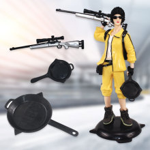 PVC黄衣吃鸡男吃鸡游戏角色98K公仔手办模型人偶蛋糕甜品装饰摆件