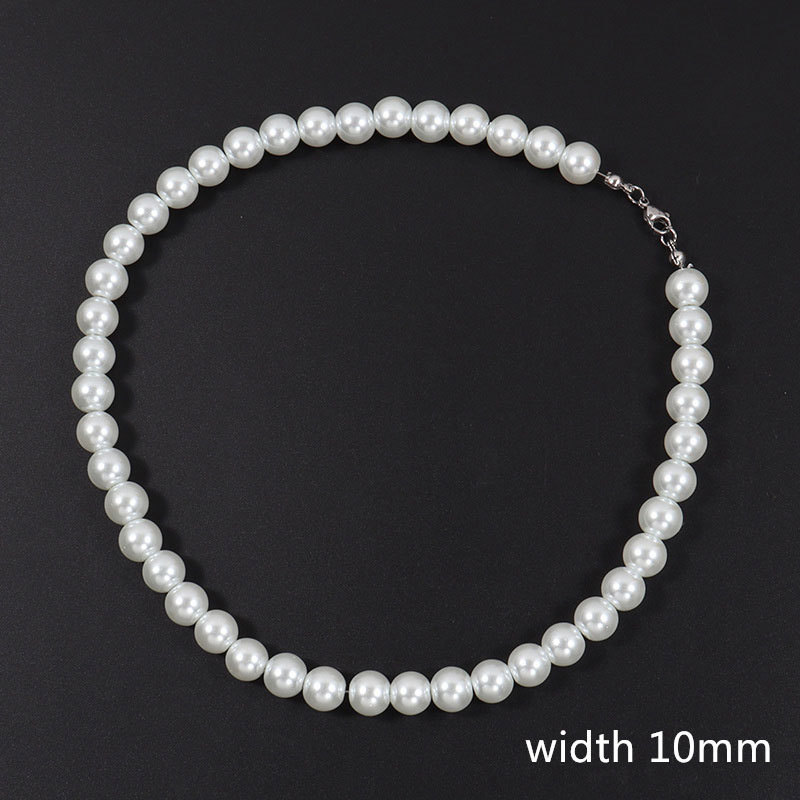 Elegant Geometric Imitation Pearl Beaded Unisex Necklace display picture 7