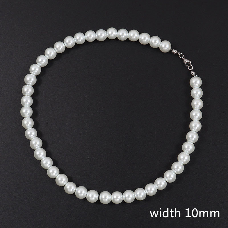 Elegant Geometric Imitation Pearl Beaded Unisex Necklace