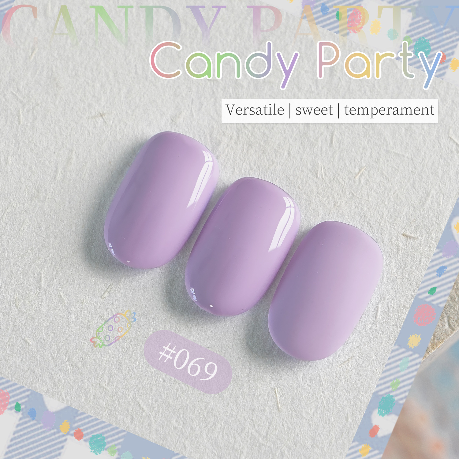 Caramelo fiesta serie de pegamento de uñas en 2025 nuevo temperamento de polvo de melocotón especial para manicuras