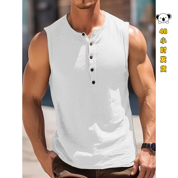 U 47803 Sleeves T-Shirt Men's Casual Vest Men's Sports Vest